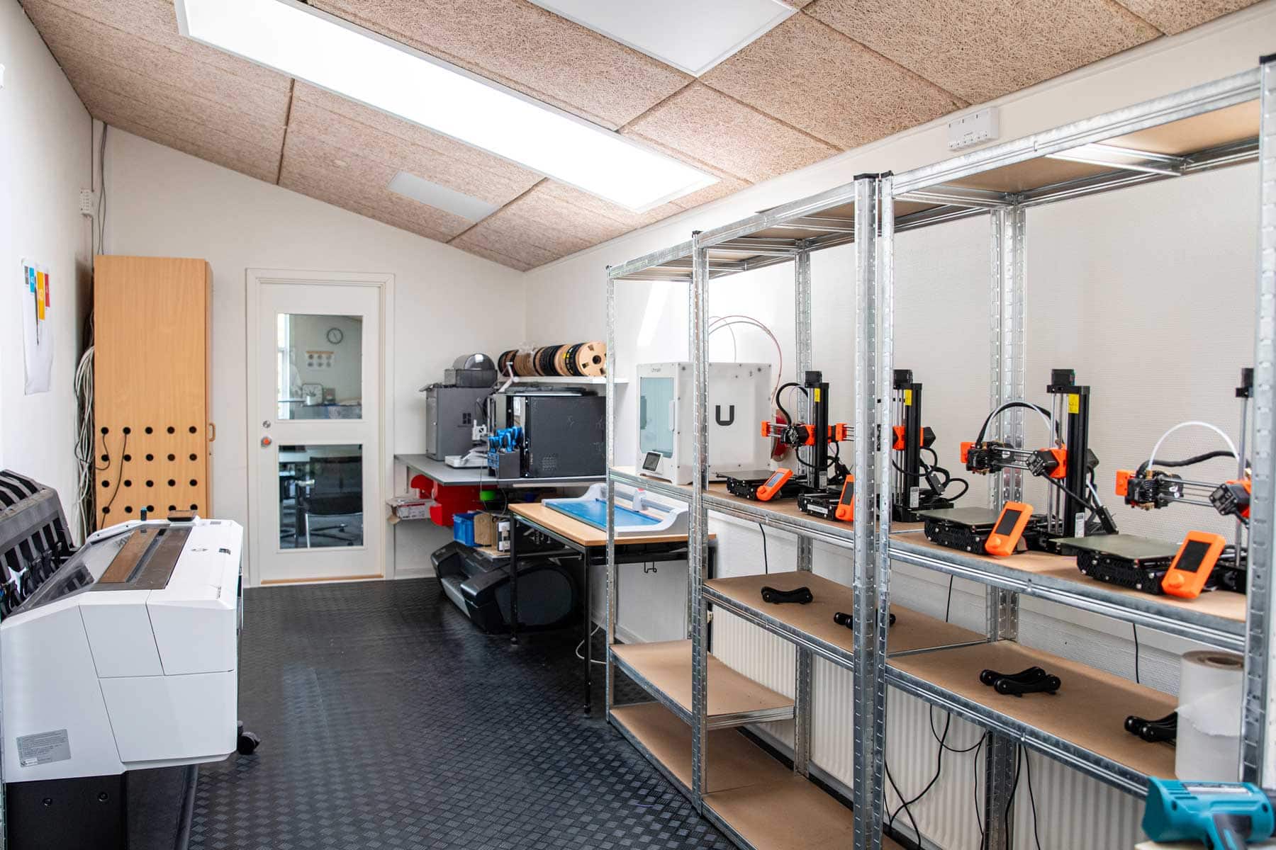 MakerSpace med 3D-printere på Digital på Husby Efterskole